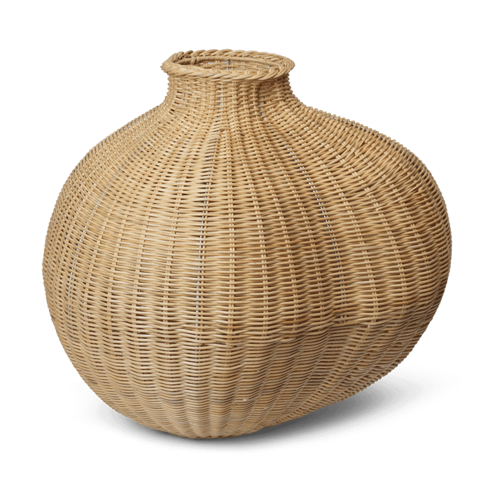 Vaso de chão trançado Bola - Natural - Ferm LIVING