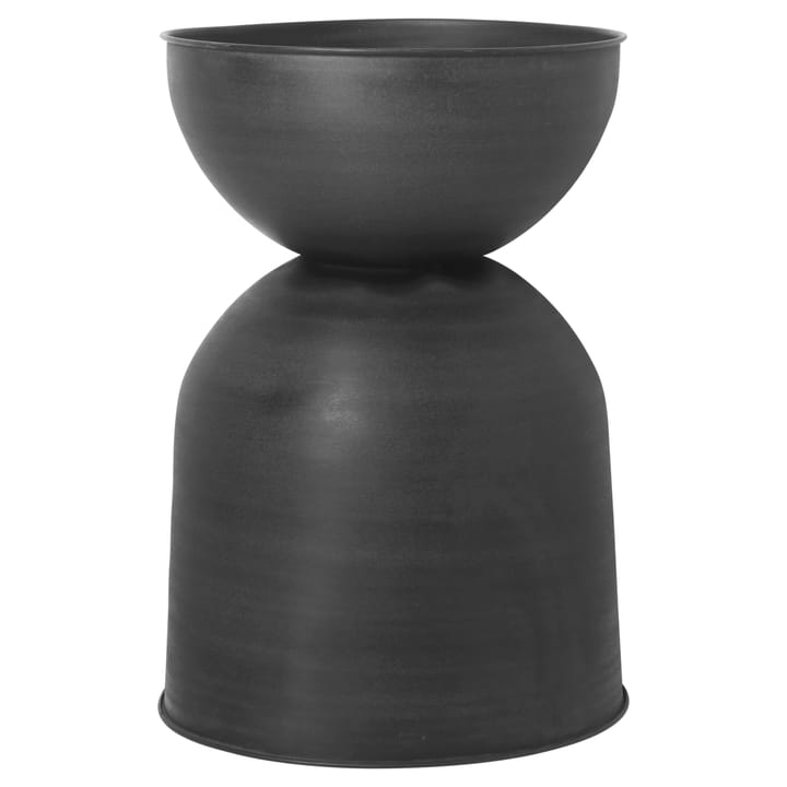 Vaso de flores grande Hourglass - Preto-cinza escuro - Ferm LIVING