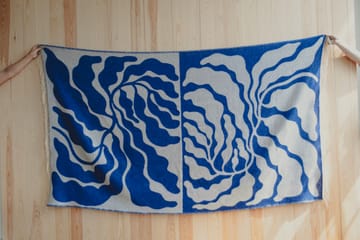 Manta Leaves 130x220 cm - Blue-white - Fine Little Day