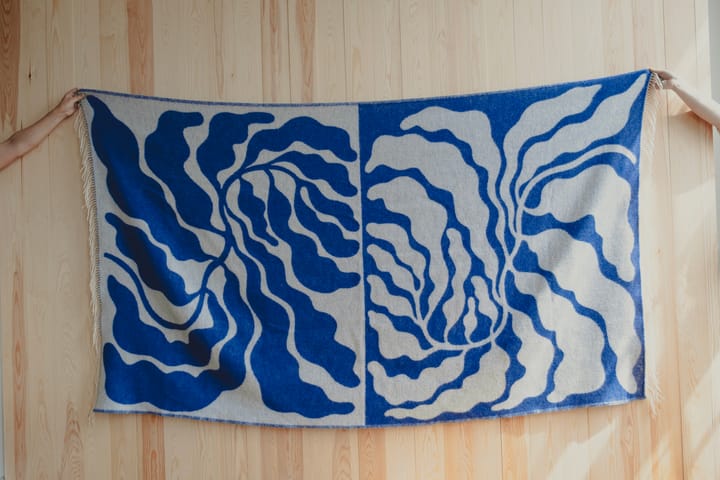 Manta Leaves 130x220 cm, Blue-white Fine Little Day