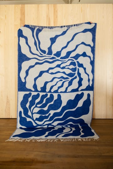 Manta Leaves 130x220 cm - Blue-white - Fine Little Day