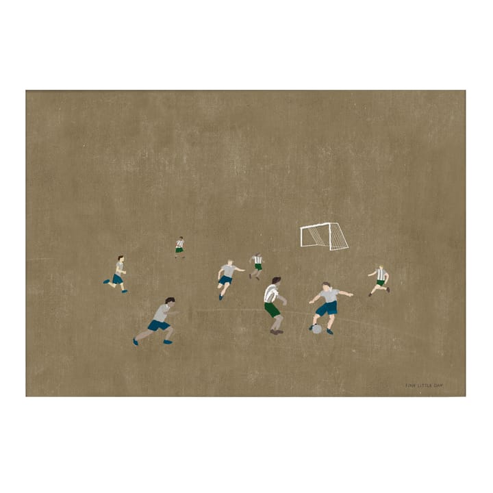 Póster Soccer 50x70 cm - brown - Fine Little Day