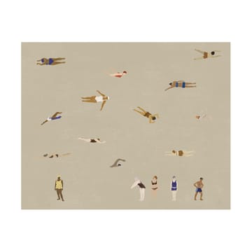 Póster Swimmers - Beige, 40x50 cm - Fine Little Day