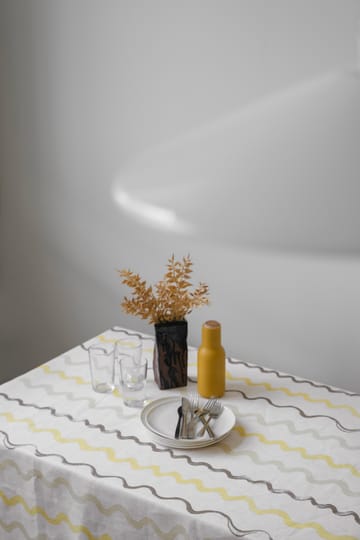 Reig toalha de mesa 149x250 cm - Branco-amarelo - Fine Little Day