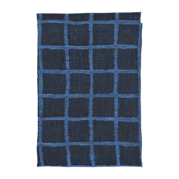 Rutig jacquard-woven toalha de cozinha 47x70 cm - Azul-preto - Fine Little Day