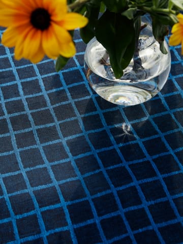 Rutig jacquard-woven toalha de mesa 147x147 cm - Azul-preto - Fine Little Day