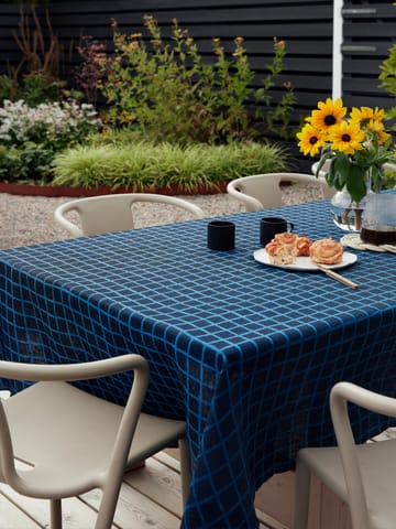 Rutig jacquard-woven toalha de mesa 147x250 cm - Azul-preto - Fine Little Day