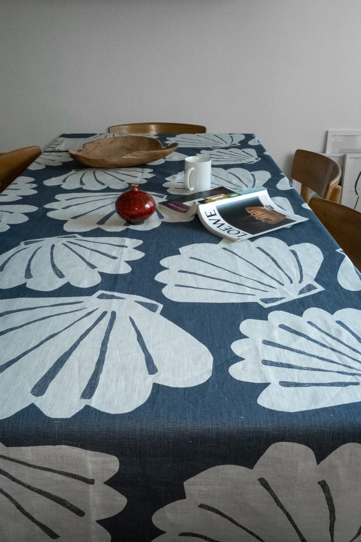 Toalha de mesa em linho Shell 149x149 cm, Azul Fine Little Day