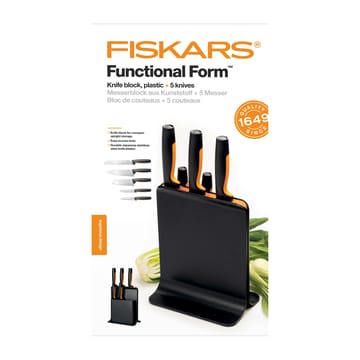 Bloco de facas de plástico com 5 facas Functional Form - 6 peças - Fiskars