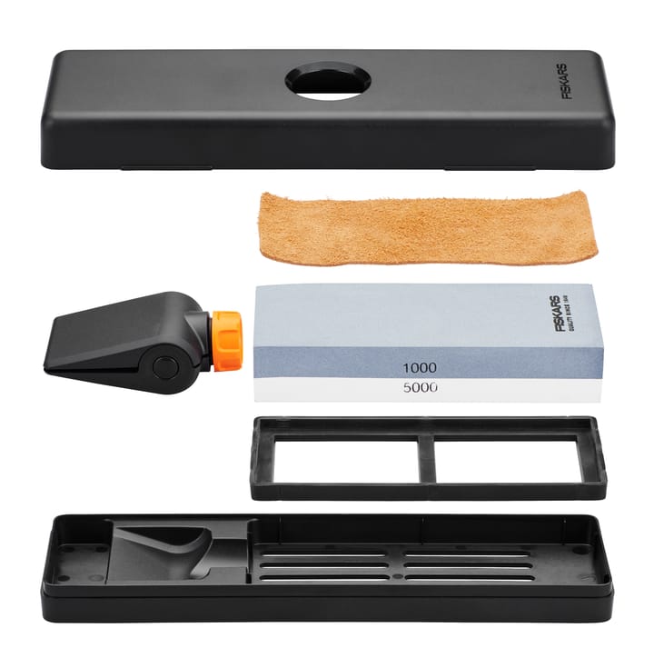 Conjunto de afiar facas Fiskars - Preto-laranja - Fiskars