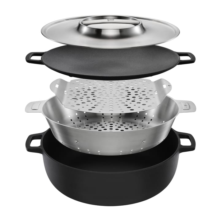 Panela Noren Grill Chef ferro fundido-aço inox - Ø30 cm - Fiskars