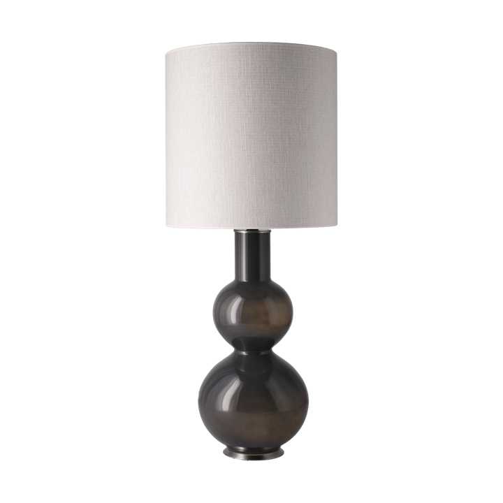 Candeeiro de mesa Augusta, base cinza, Babel Beige M Flavia Lamps