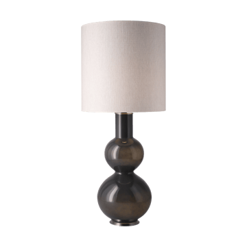 Candeeiro de mesa Augusta, base cinza - Babel Beige M - Flavia Lamps