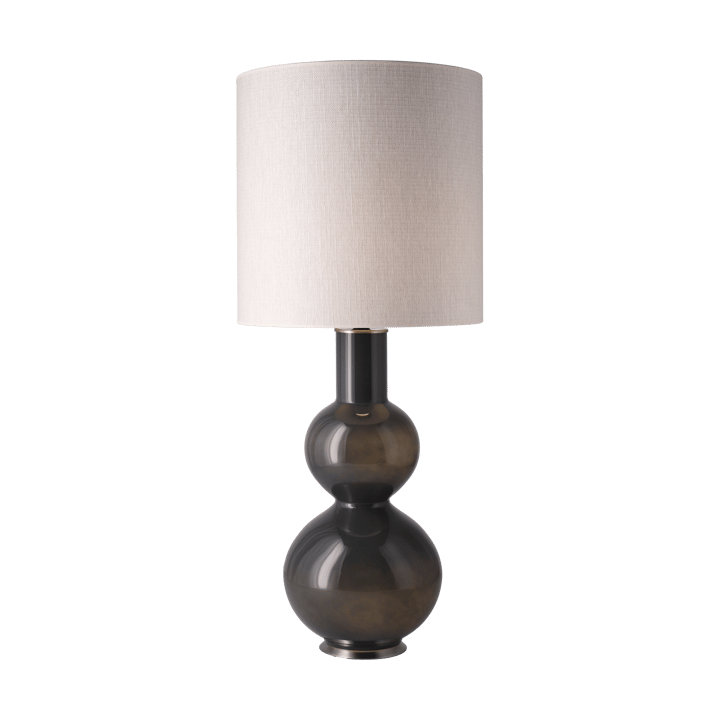 Candeeiro de mesa Augusta, base cinza, Babel Beige M Flavia Lamps