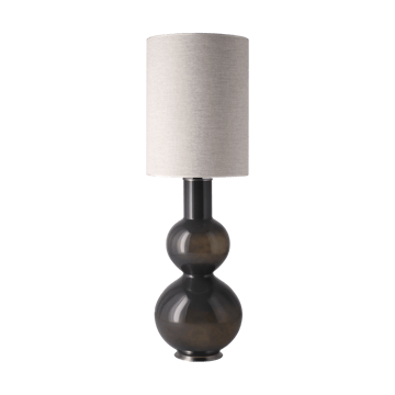 Candeeiro de mesa Augusta, base cinza - London Beige L - Flavia Lamps