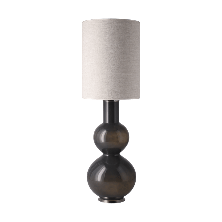 Candeeiro de mesa Augusta, base cinza, London Beige L Flavia Lamps