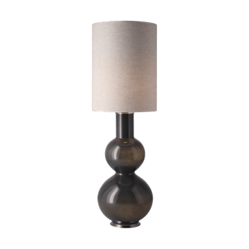 Candeeiro de mesa Augusta, base cinza - London Beige L - Flavia Lamps