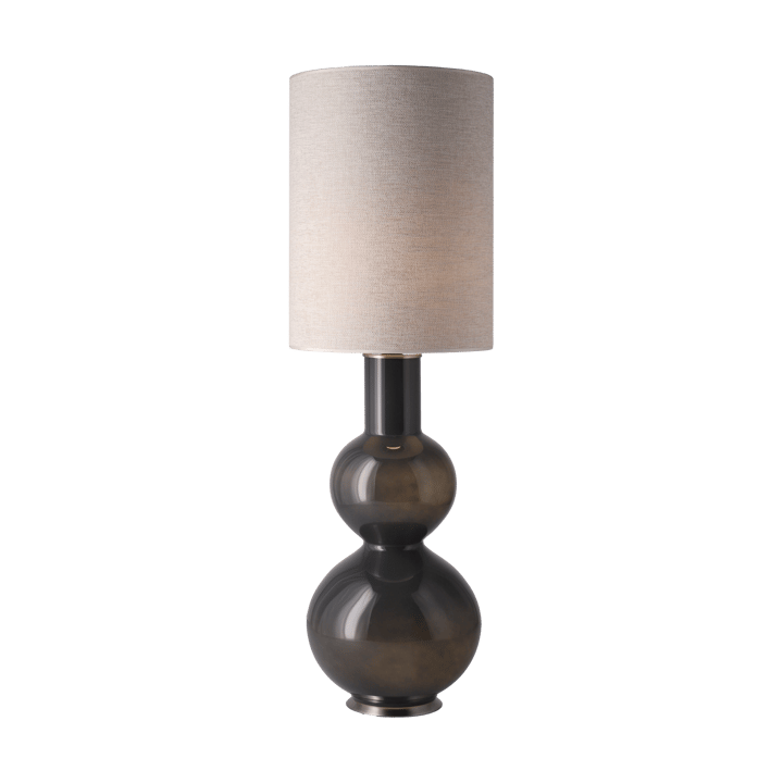 Candeeiro de mesa Augusta, base cinza, London Beige L Flavia Lamps