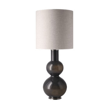 Candeeiro de mesa Augusta, base cinza - London Beige M - Flavia Lamps