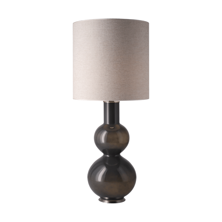 Candeeiro de mesa Augusta, base cinza, London Beige M Flavia Lamps