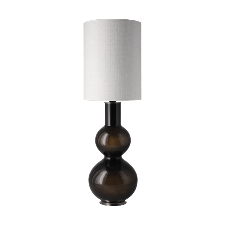 Candeeiro de mesa Augusta, base preta, Babel Beige L Flavia Lamps