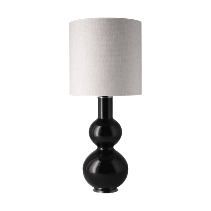 Candeeiro de mesa Augusta, base preta - Babel Beige M - Flavia Lamps