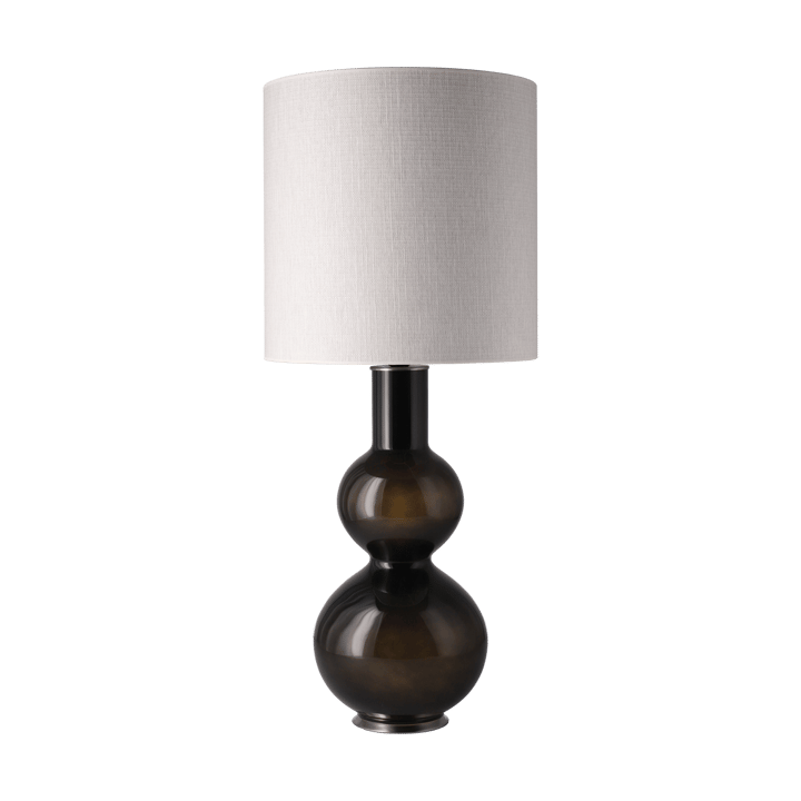 Candeeiro de mesa Augusta, base preta, Babel Beige M Flavia Lamps