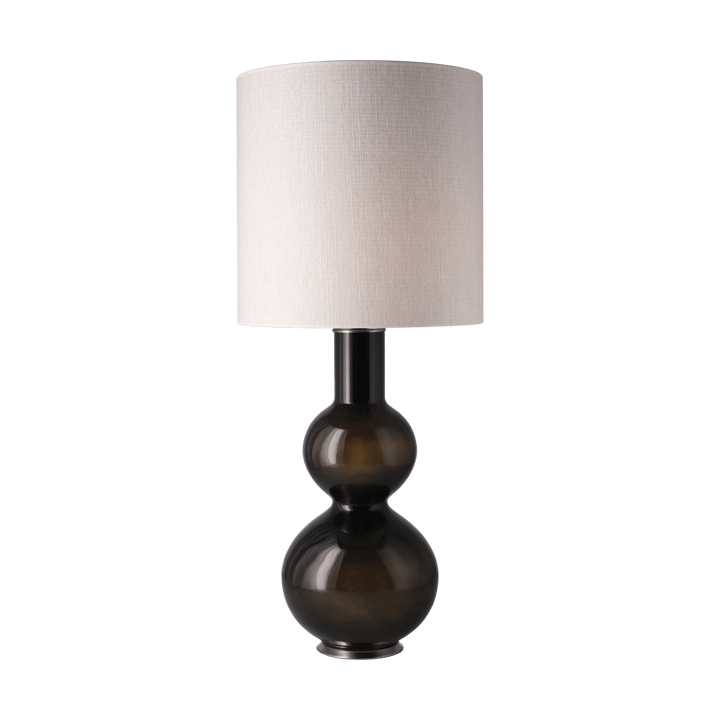 Candeeiro de mesa Augusta, base preta, Babel Beige M Flavia Lamps