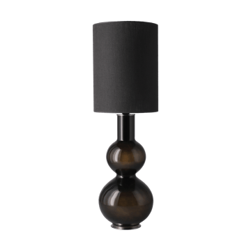 Candeeiro de mesa Augusta, base preta - Lino Negro L - Flavia Lamps