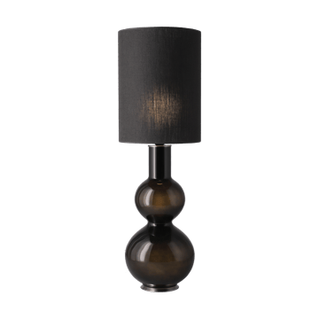 Candeeiro de mesa Augusta, base preta - Lino Negro L - Flavia Lamps