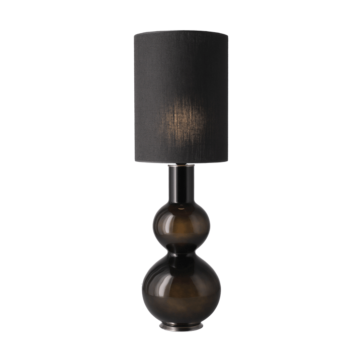 Candeeiro de mesa Augusta, base preta, Lino Negro L Flavia Lamps