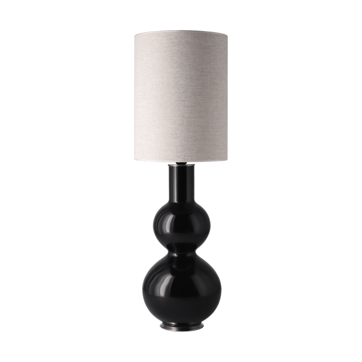 Candeeiro de mesa Augusta, base preta - London Beige L - Flavia Lamps