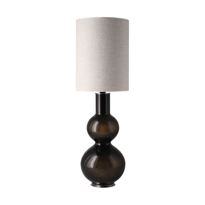 Candeeiro de mesa Augusta, base preta, London Beige L Flavia Lamps