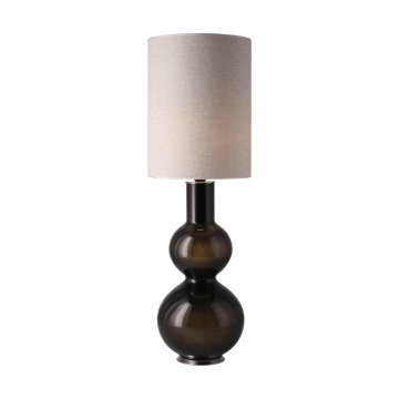 Candeeiro de mesa Augusta, base preta - London Beige L - Flavia Lamps