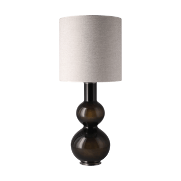 Candeeiro de mesa Augusta, base preta - London Beige M - Flavia Lamps