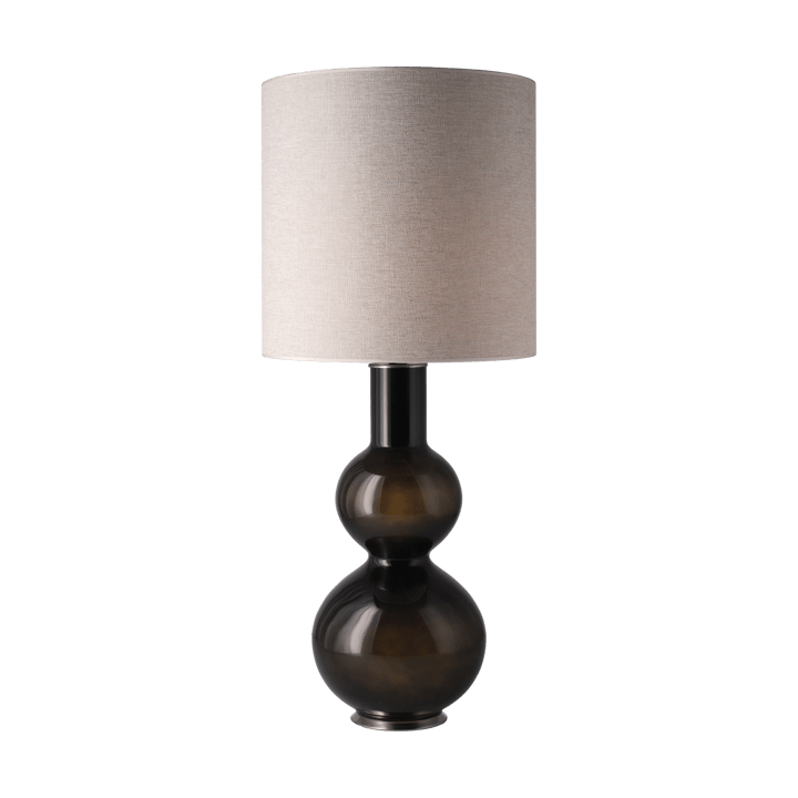 Candeeiro de mesa Augusta, base preta, London Beige M Flavia Lamps