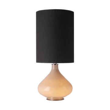 Candeeiro de mesa Flavia, base bege - Lino Negro L - Flavia Lamps