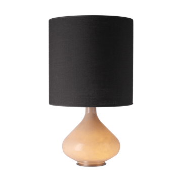 Candeeiro de mesa Flavia, base bege - Lino Negro M - Flavia Lamps