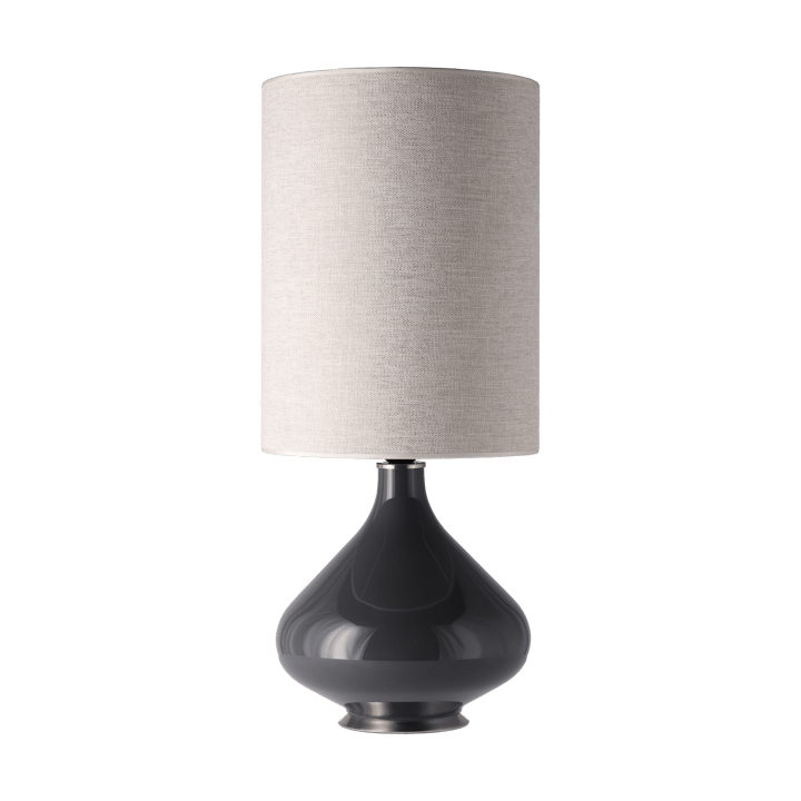 Candeeiro de mesa Flavia, base cinza - London Beige L - Flavia Lamps