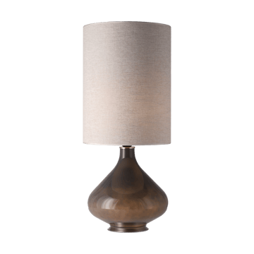 Candeeiro de mesa Flavia, base cinza - London Beige L - Flavia Lamps