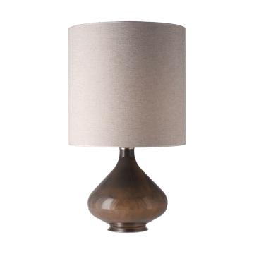 Candeeiro de mesa Flavia, base cinza - London Beige M - Flavia Lamps