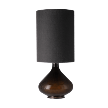 Candeeiro de mesa Flavia, base preta - Lino Negro L - Flavia Lamps