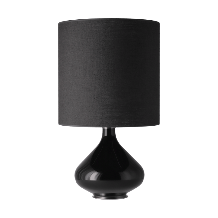 Candeeiro de mesa Flavia, base preta - Lino Negro M - Flavia Lamps