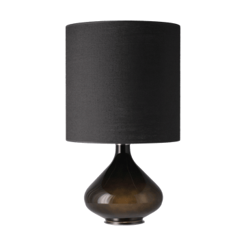 Candeeiro de mesa Flavia, base preta - Lino Negro M - Flavia Lamps