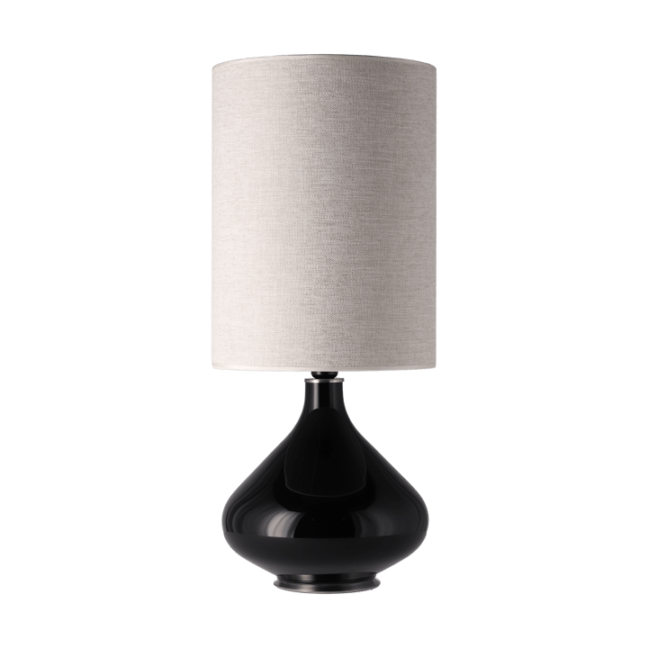 Candeeiro de mesa Flavia, base preta, London Beige L Flavia Lamps