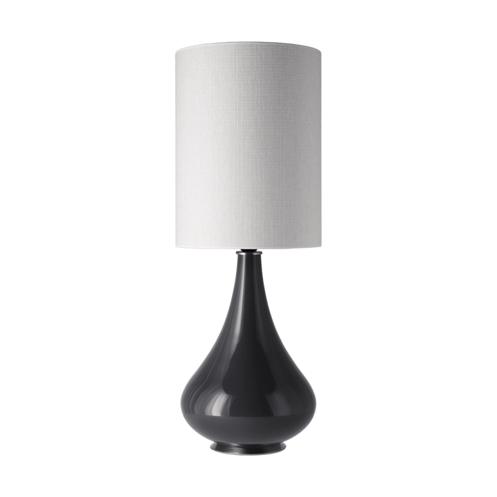 Candeeiro de mesa Renata, base cinza, Babel Beige L Flavia Lamps