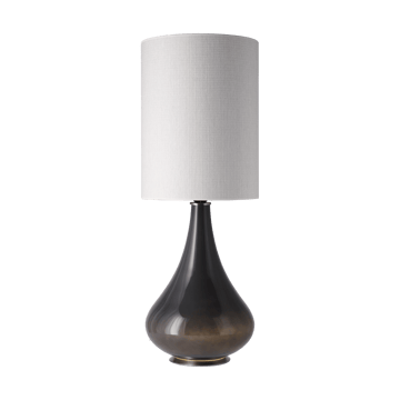 Candeeiro de mesa Renata, base cinza - Babel Beige L - Flavia Lamps