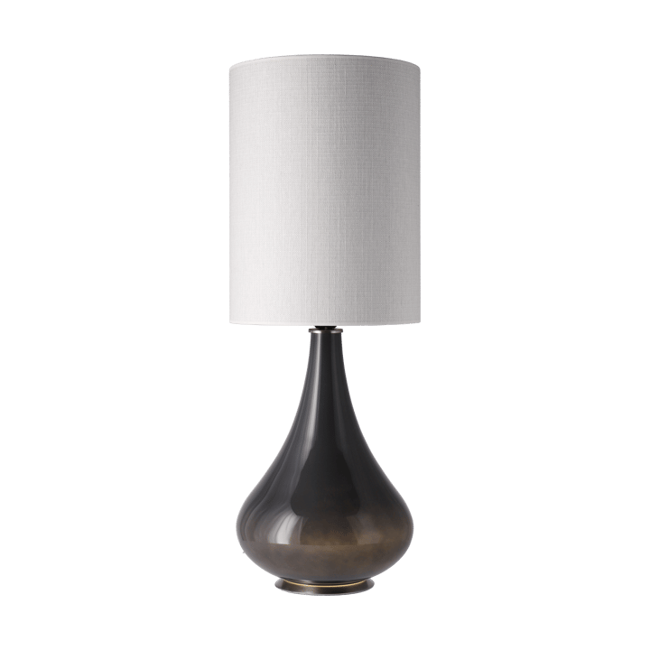 Candeeiro de mesa Renata, base cinza, Babel Beige L Flavia Lamps