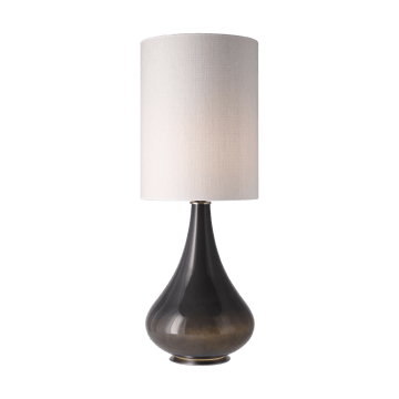 Candeeiro de mesa Renata, base cinza - Babel Beige L - Flavia Lamps