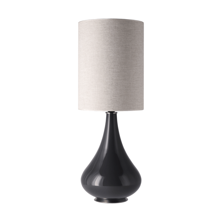 Candeeiro de mesa Renata, base cinza - London Beige L - Flavia Lamps